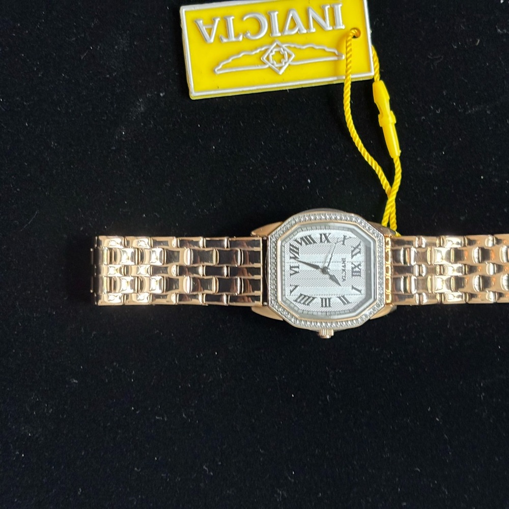 Invicta Rose Gold-Tone Ladies Stainless Steel Watch with Roman Numerals - Picture 2 of 5
